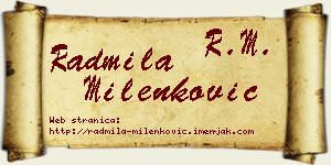 Radmila Milenković vizit kartica